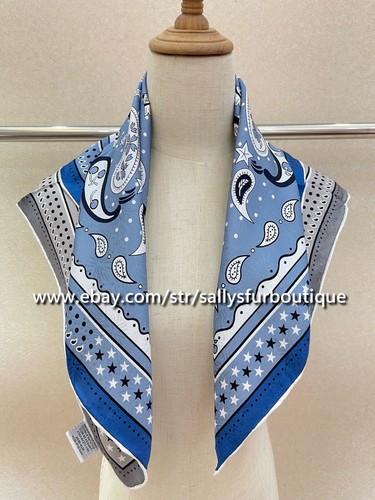Sallys 16 Momme Jacquard Sarga Seda Estampado Paisley Doble Cara Cuello Bufanda 65 cm - Imagen 16 de 37