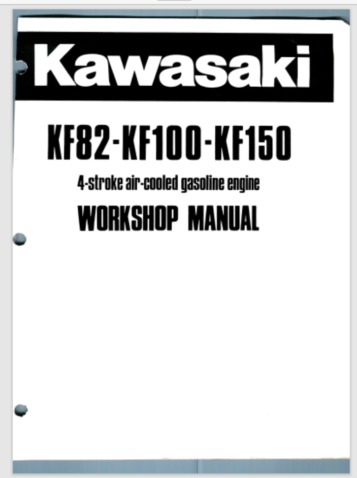 Kawasaki KF82 KMOO KF150 Engine Workshop manual 60 pages | eBay