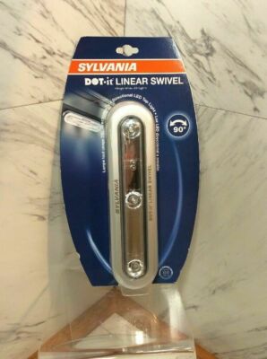 NEW SYLVANIA LED Self Stick ON Touch Night Light Battery Dot It Linear Swivel