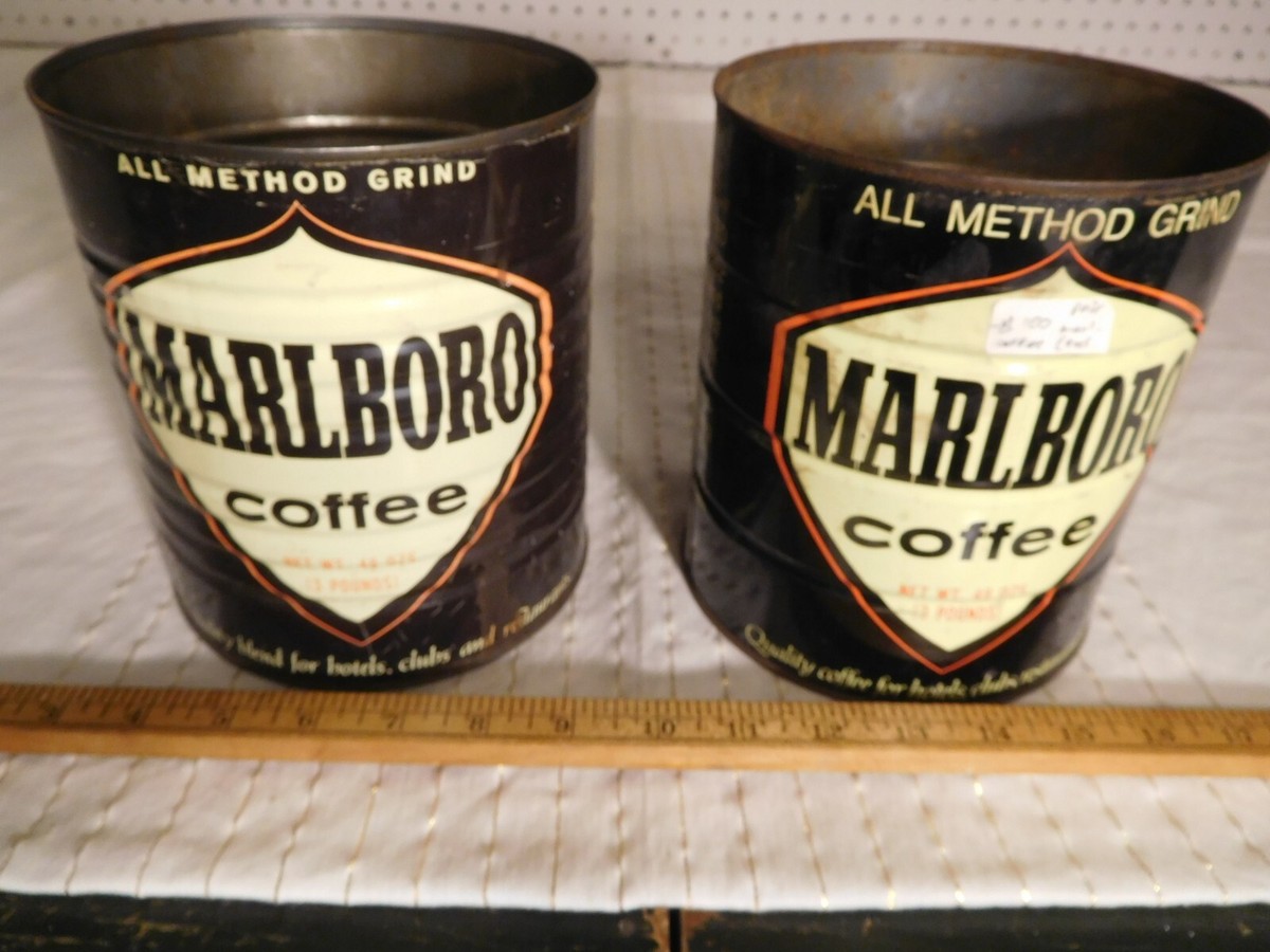 Decorative Pair of Vintage Marlboro Coffee Cans Tins | eBay