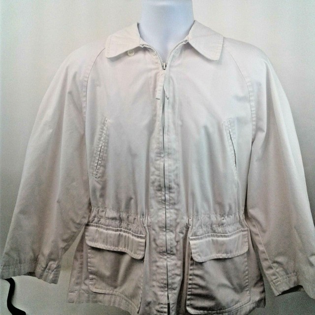 London Fog Limited edition womens White Jacket/Coat w/Hood Full Zip