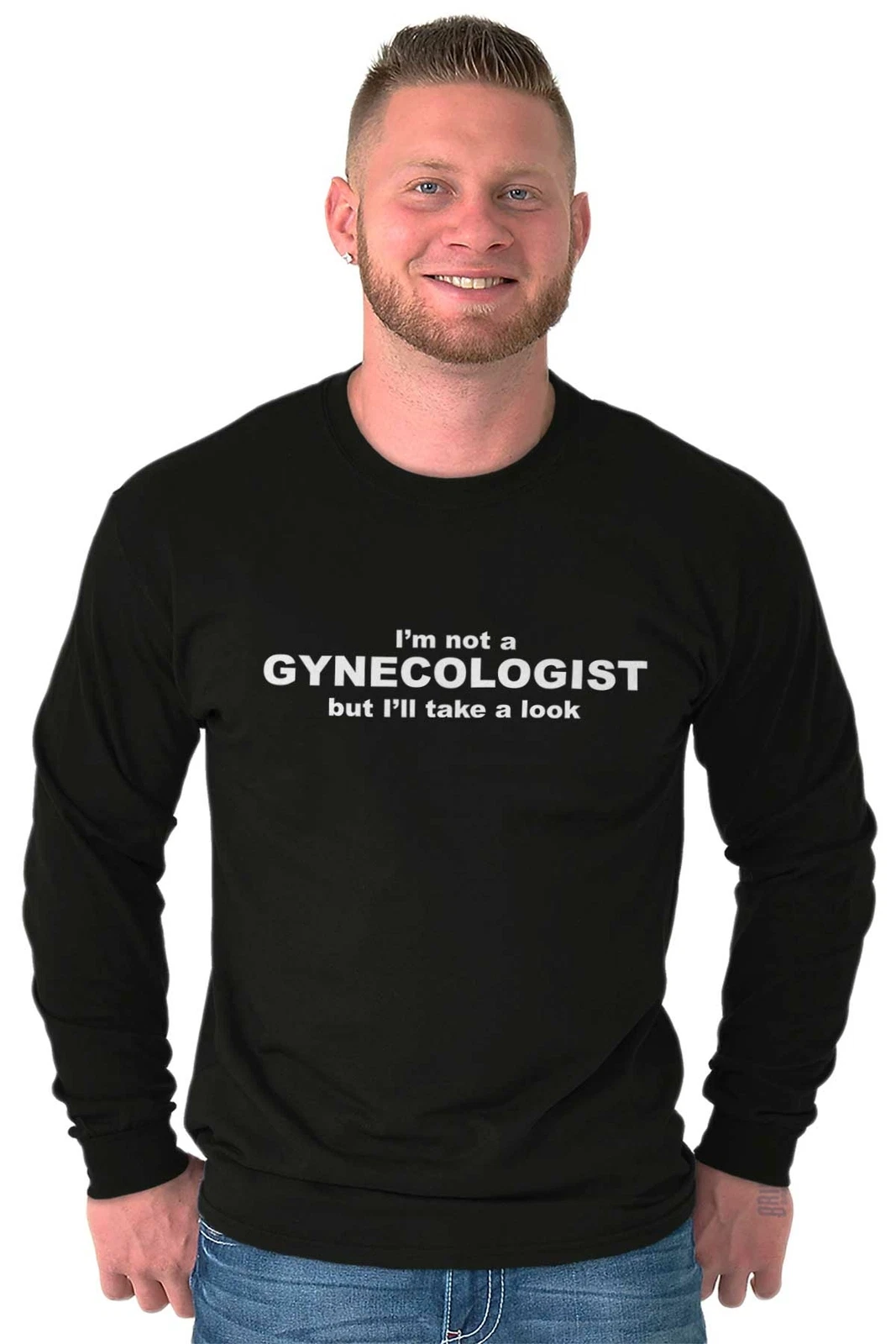 RHUDE T shirt maglietta manica lunga ginecologo maleducato offensivo novità regalo per uomo