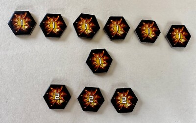 X 10 Star Wars X-Wing Miniatur Spiel, Schaden Token