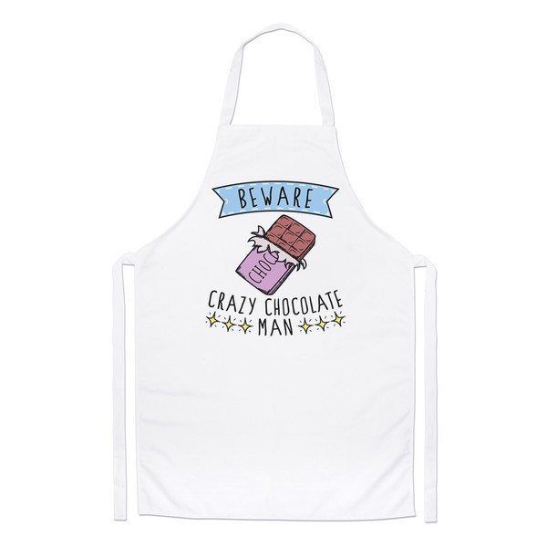 Beware VerrüCkte Schokolade Mann Koch SchüRze - Lustig Essen Kochen-image