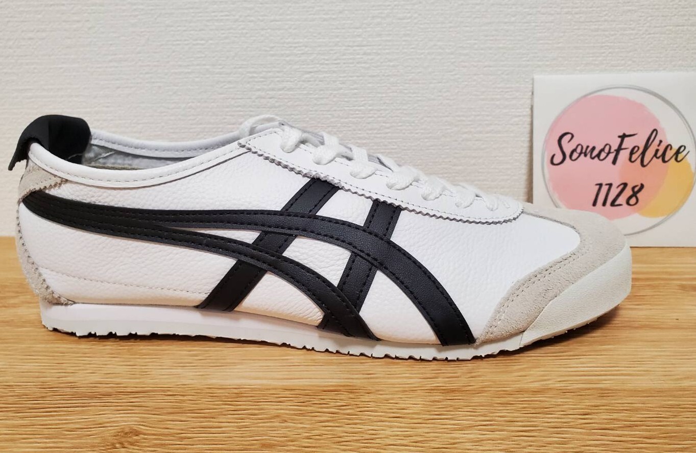 Onitsuka Tiger MEXICO 66 Unisex Sneakers in White Black US4.5-11 JP126