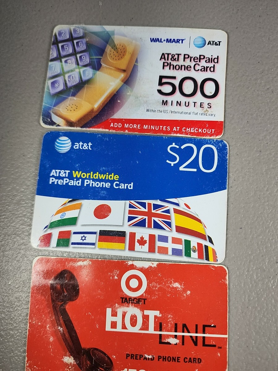 3 Expired Phone Cards, Target, Walmart, ATT Worldwide PrePaid | eBay