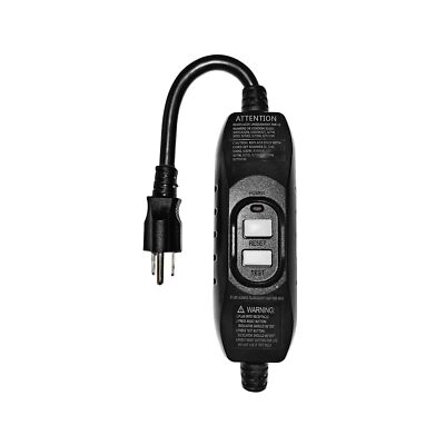 #ad GFCI Inline Plug Replacement Assembly 3 Wires Auto Monitor，Manual Reset Wate... $28.26