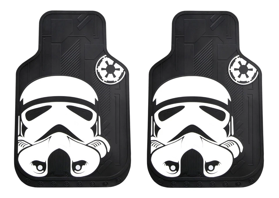 6pc Star Wars Storm Trooper Car Truck Rubber Floor Mats & License Plate Frames Foto 3 de 4
