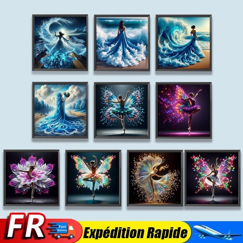 5D DIY Full Round Drill Diamond Painting Girl Kit Home Decor Art Craft ...