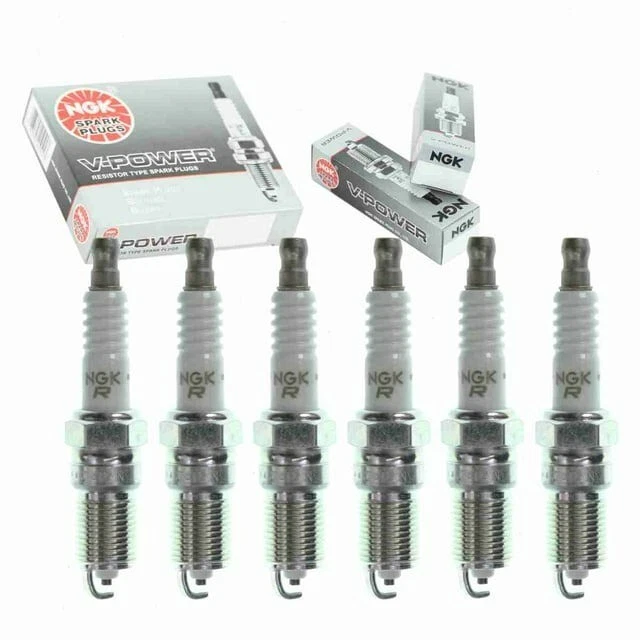 NGK "V-POWER" Spark Plug (Set of 6) for 1995-2000 Ford Contour 2.5L V6 - Image 2 of 2