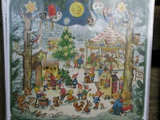 Advent Calendar Nostalgia of choice 30x30cm under blister with sequins