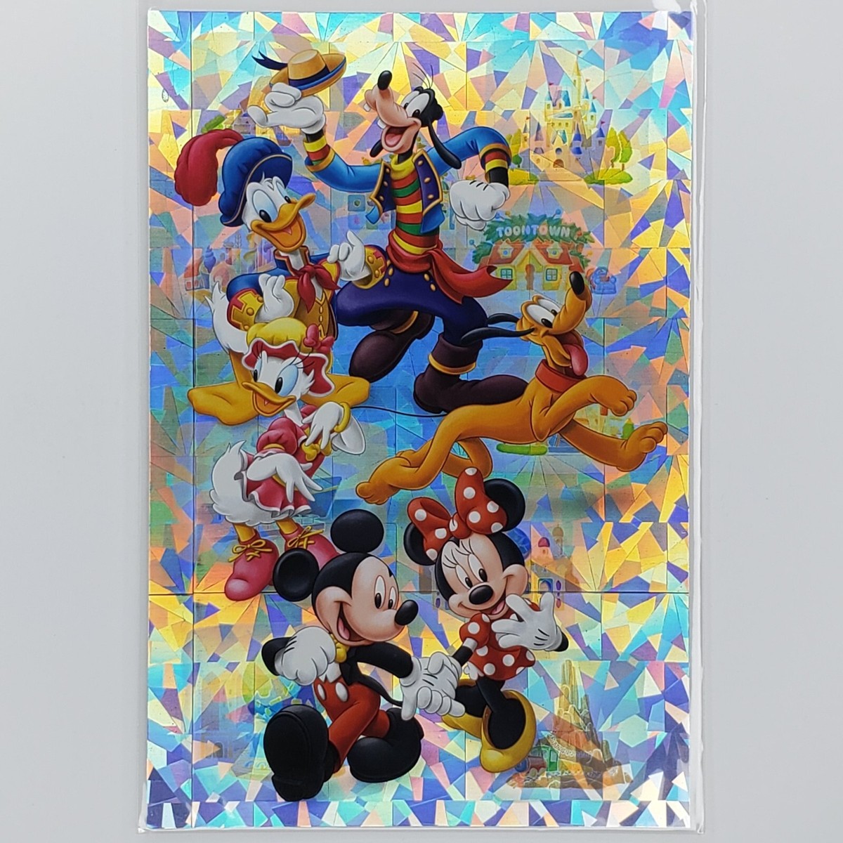 Tokyo Disneyland Foil Postcard Disney Mickey Mouse Donald Duck