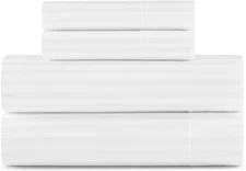 Como King Sheet Set - Luxury 100% Cotton, Hotel-Quality & Durable, 4-Piece (1 Fi