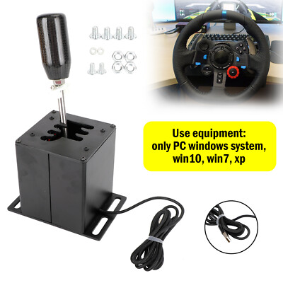 6+R USB Simulator Shifter H Schalthebel für Logitech G29 G920 Lenkrad PC Schwarz
