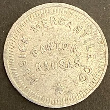 Co-Operative Merc. Assn. Green, KS Alum G/F 10¢ Trade Token 21.5mm