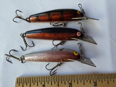 3 Vintage A C Shiner # 256 with Metal Lip Crankbait Lures | eBay