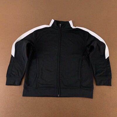 Augusta Sportswear Youth Small Black White Detail Full Zip Medalist Jacket New