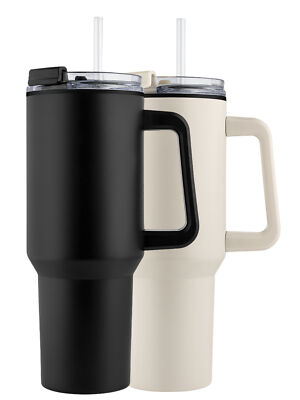 Tumbler Cup 1,2L-Edelstahl Thermobecher Isolierbecher Trinkbecher mit Strohhalm
