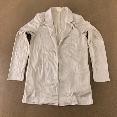 Dee Elly Women's Size Small Cream Outlook Pocketed Lightweight Open Blazer New