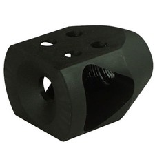 5.56 1/2x28 TPI Short Compact Mini Tanker Style Muzzle Brake W/Free Crush Washer