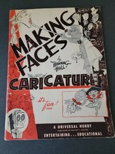 Vtg Making Faces: The Art of Caricature By Manning Hall - Lithographed In USA