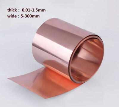 1M copper strip thick 0.01mm-1.5mm copper foil thin copper skin grounding copper