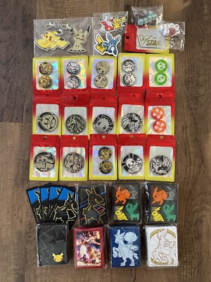 Pokmon Card sleeves, Coins, Key chains, Dice lot | eBay