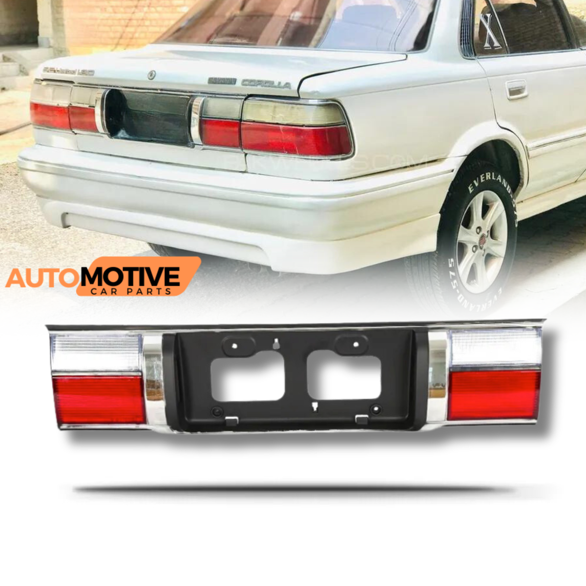 For 1988-1992 Toyota Corolla Sedan AE90 EE90 Red Middle Board