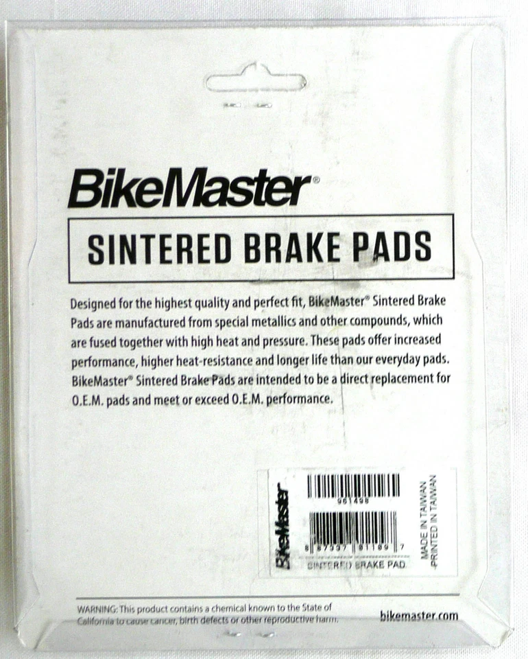 Bikemaster Sintered Brake Pads 96-1498 >NEW< - Image 2 of 4