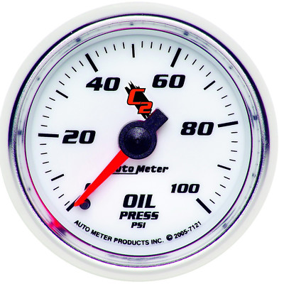 AutoMeter 7121 C2 Series Oil Pressure Gauge, 2-1/16 in., Mechanical