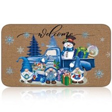 Christmas Door Mats Winter Door Mat Non Slip Farmhouse Welcome Mats Snowflake