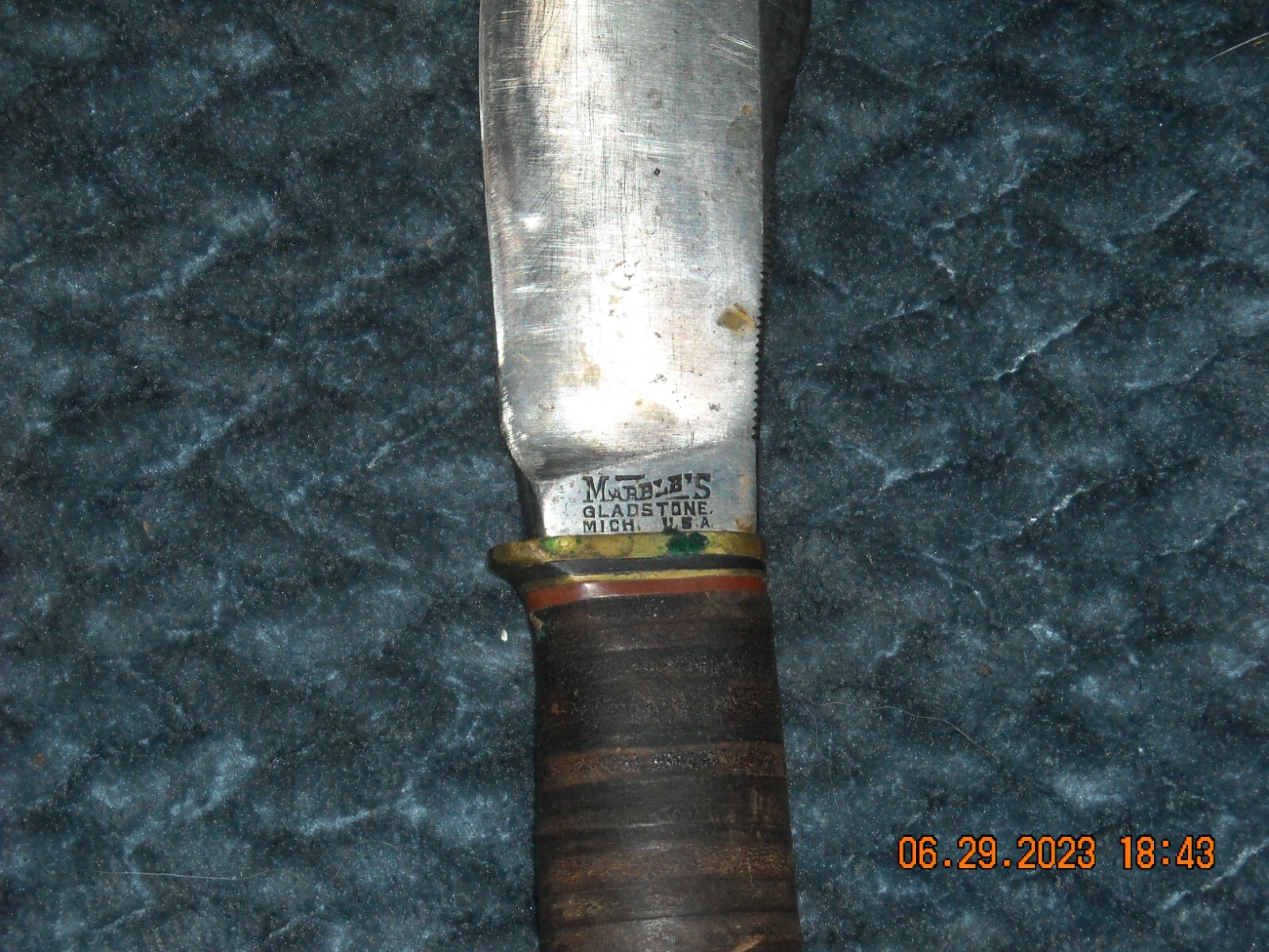 Vintage Marbles Fixed Blade Knife Gladstone Mich. pat date 1916 eBay