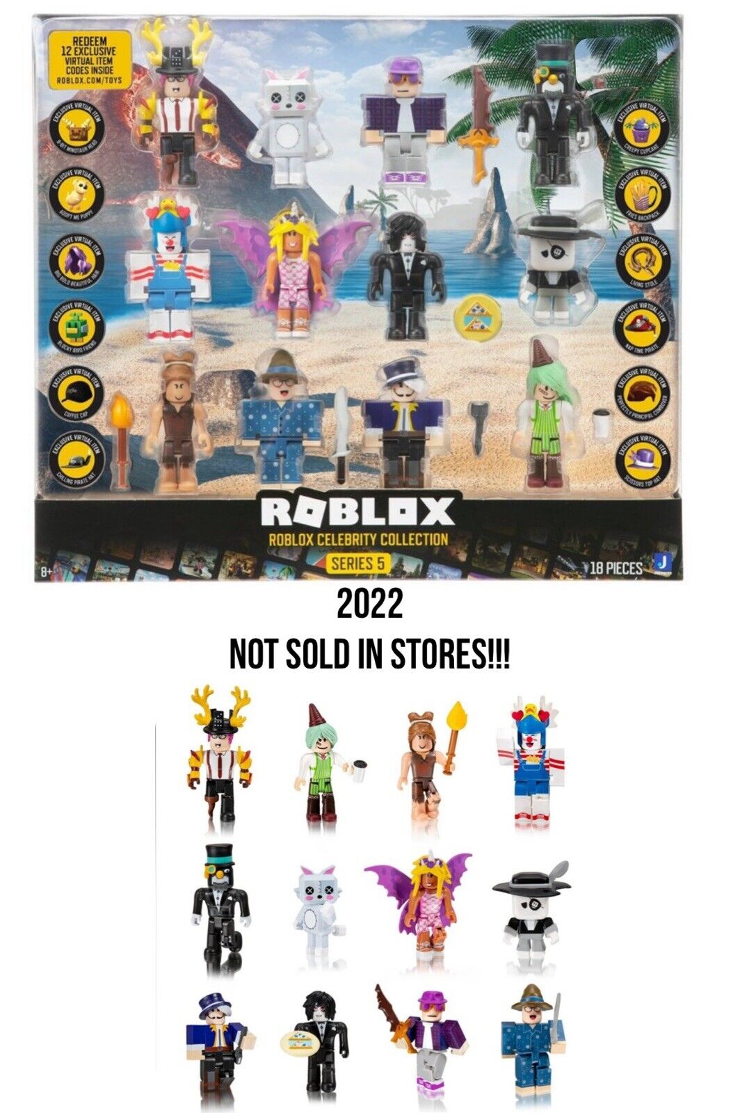 Roblox Celebrity Collection - Series 4 Figure 12pk (Roblox Classics)  (Includes 12 Exclusive Virtual Items)