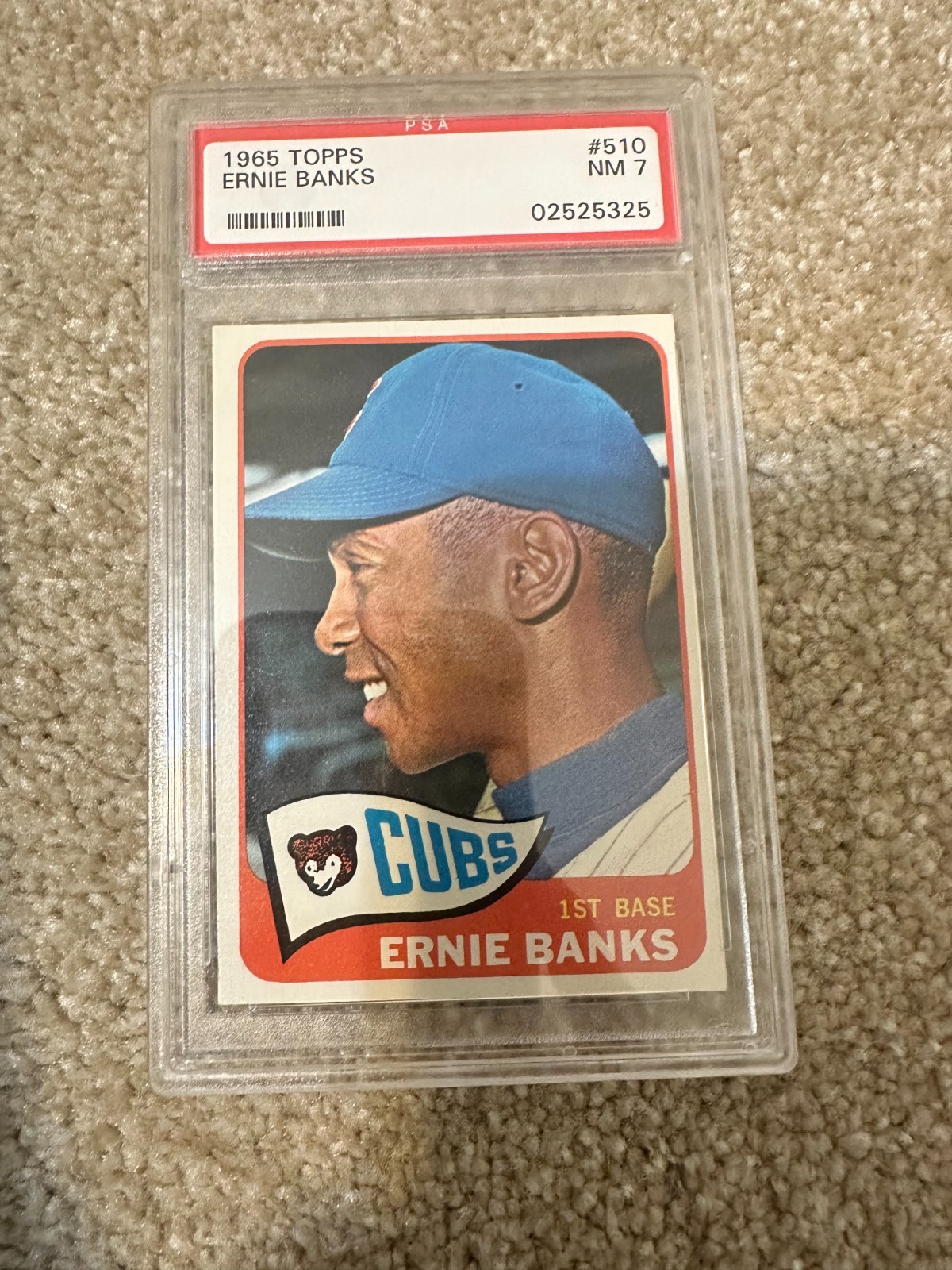 1965 TOPPS ERNIE BANKS #510 PSA 7