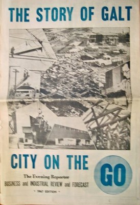VINTAGE ORIGINAL 1967 EDITION-''THE STORY OF GALT-CITY ON THE GO'' NEWSPAPER