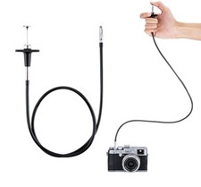 JJC TCR70BK Black 70cm Mechanical Threaded Shutter Release Cable BulbLock