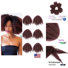 6Pcs 8inch Synthetic Marley Afro Kinky Twist Crochet Hair Extensions 99J