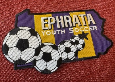 EPHRATA Youth SOCCER Iron On COLORFUL PATCH Pennsylvania Kids Sports Ephemera