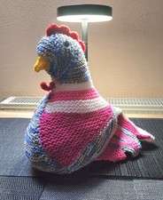 Gestricktes Huhn ca. 30 cm Osterdeko Handarbeit Unikat Dekofigur