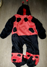baby girl PLUSH LADYBUG HALLOWEEN COSTUME size 9-12 months 1 pc SO CUTE RED BLA