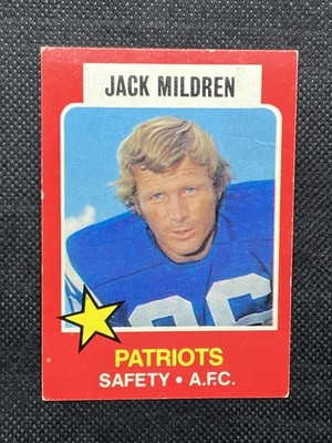 1975 Town Talk Bread Jack Mildren New England Patriots #23