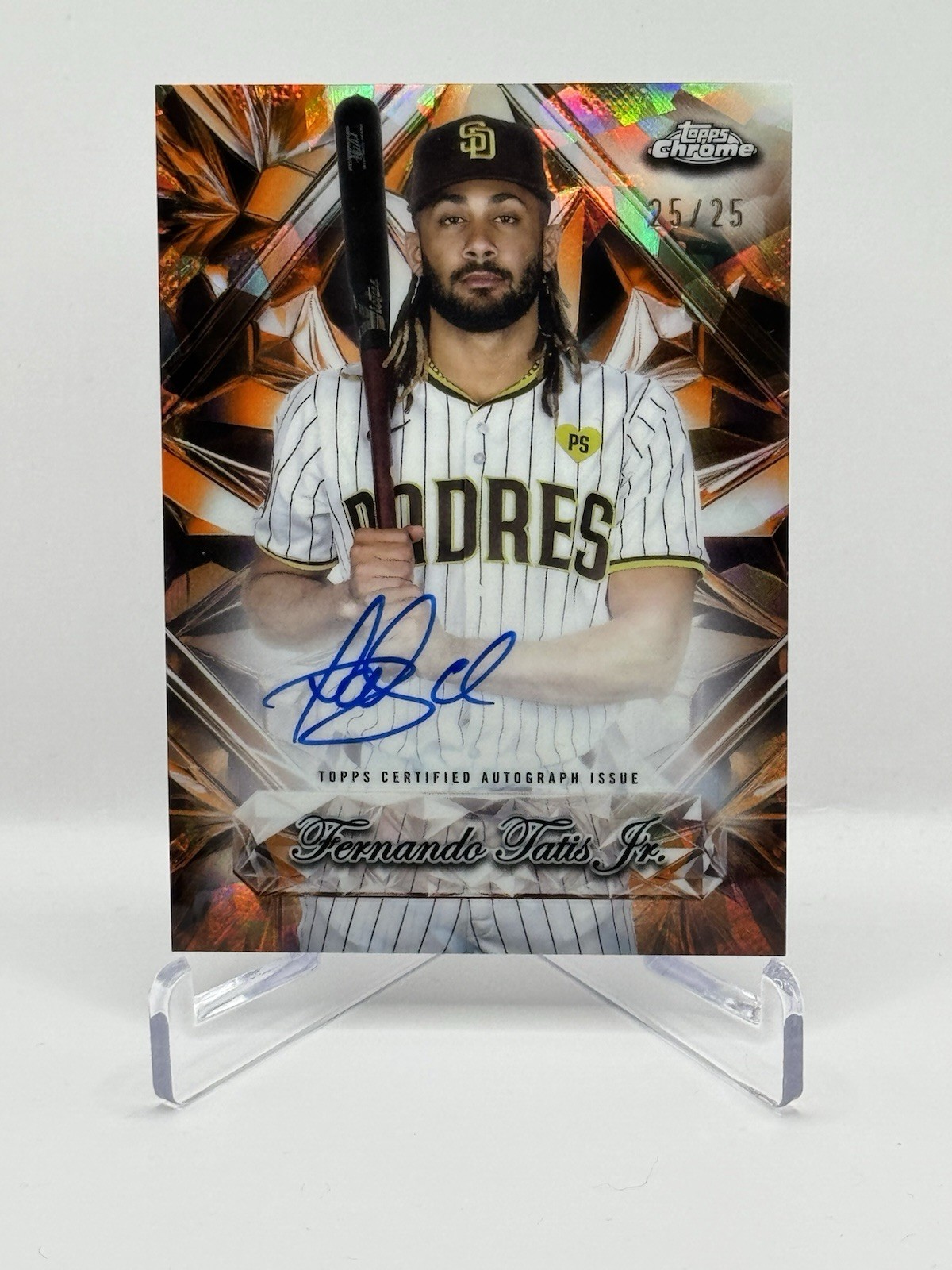 2025 Topps Chrome Sapphire Fernando Tatis Jr. Selections ORANGE AUTO 25/25