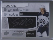 2018 Upper Deck Engrained Rookie Signature Shots /249 Sami Niku #RSS-SN Auto 7b5