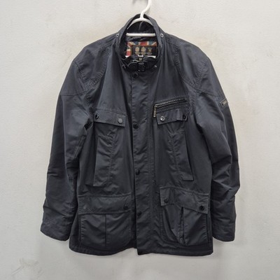 Barbour Lockhill wasserdicht atmungsaktiv Country schwarz Regen Mantel Jacke Größe Large