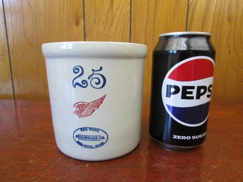 Red Wing Pottery Miniature 25 Gallon Advertising Crock, 4 1/2" Tall Marked