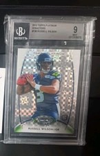 2012 Topps Platinum Russell Wilson RC Rookie Card XFractor BGS 9 #138. rookie card picture