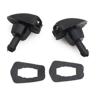 2Pcs Black Plastic Car Auto Window Windshield Washer Spray Sprayer Nozzle New