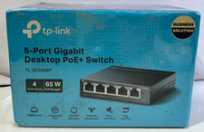 TP-LINK TL-SG1005P 5-PORT GIGABIT DESKTOP PoE SWITCH 65W-new sealed