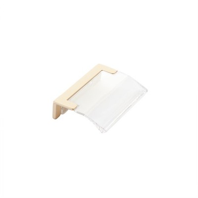 Schaub and Company 323-CL Positano 1-1/4'' Center to Center Clear-Brass Edge Pull