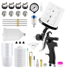 Hvlp Spray Gun W/1.4/1.7/2.0/2.5mm Gravity Feed Air Paint Gun for Car Painting